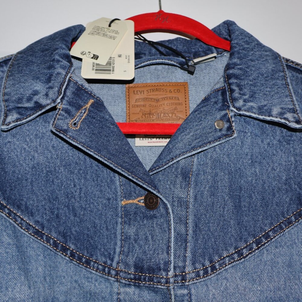Levi’s Premium Shrunken 90s Western Denim Jacket Indigo NWT XS - Picture 11 of 11